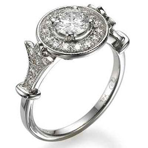 Pave set halo ring